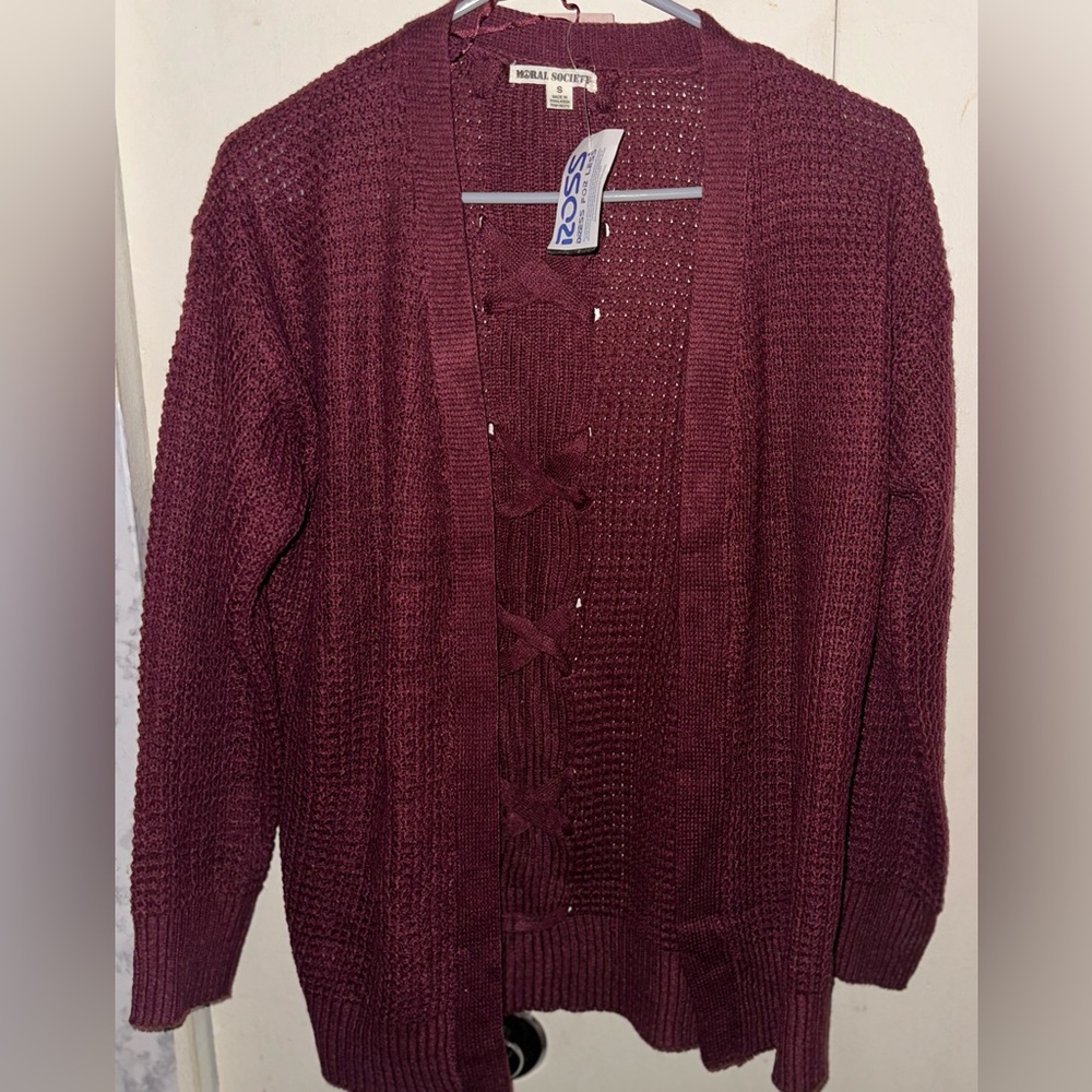 Womens Size Small Moral Society Sweater.